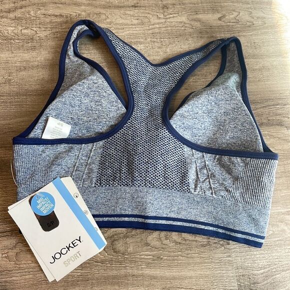 Jockey Medium Support Seamless Deep Plunge Bra-Blue-Medium - Picture 2 of 3